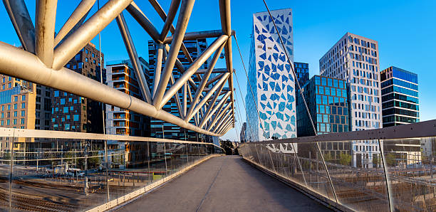 istock Oslo Akrobaten bridge and Barcode district in Norway 2251584079