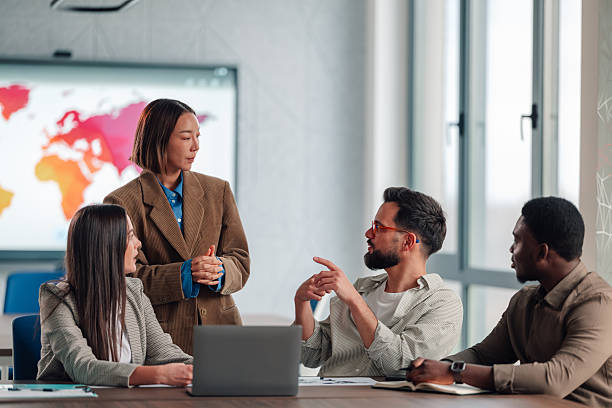 istock Diverse business team collaborating during a corporate meeting 2251584317