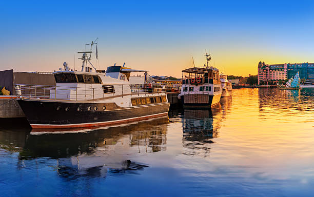 istock Sunset harbor boats in Oslo Norway 2251586547