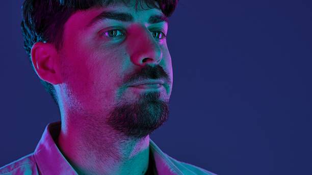 istock Profile of a Man with Neon Lighting Effect 2251587085