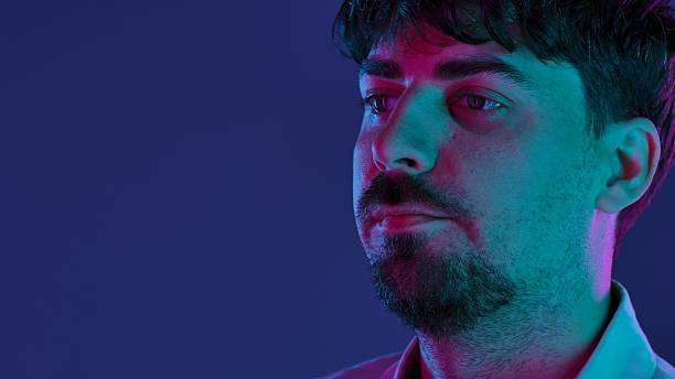 istock Profile of a Man with Neon Lighting Effect 2251587692