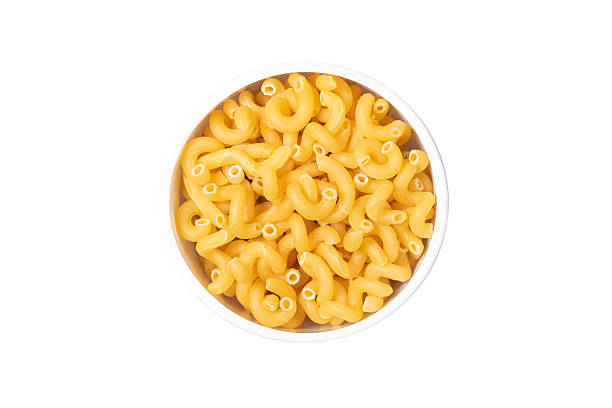 istock A bowl of yellow pasta with a white background 2251598514