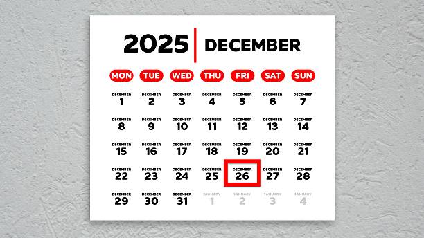 istock The date December 26th marked with a red cursor on the wall calendar 2025 2251599322