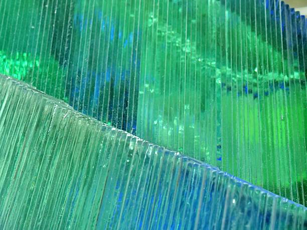 Crystal glass illuminated by the colors of the solar spectrum