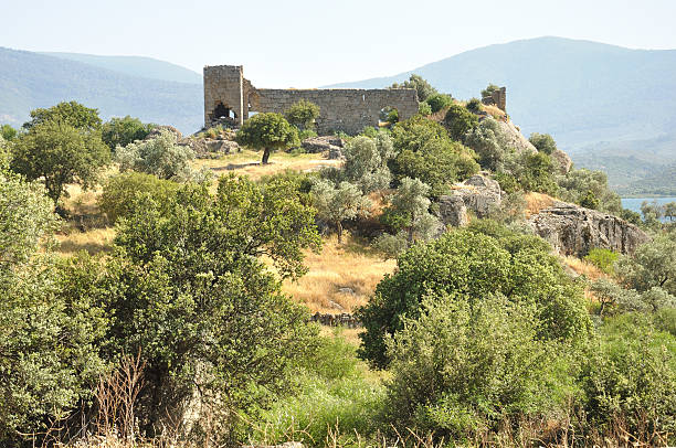 ancient castle ruins near bafa lake, izmir, turkiye
