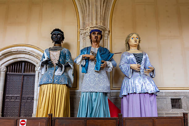 Toledo, Spain - 25 March 2025: Sculptures inside of Toledo cathedral