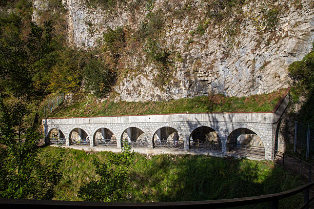 istock Olive trail in Lugano suburb - rooceed transition (from rock fall) - beauty in nature 2251618125