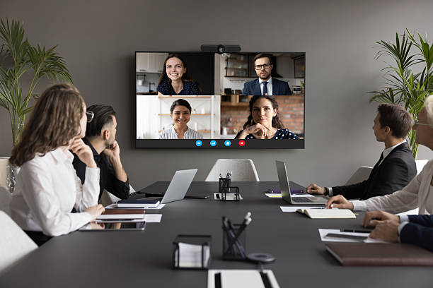 istock HR managers listening applicants during online job interview event 2251623288