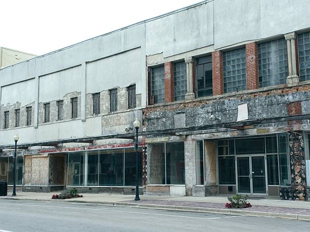 istock Small town decay, a decrepit store front in the midwest USA 2251624256
