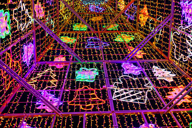 Christmas holiday light tunnel structure