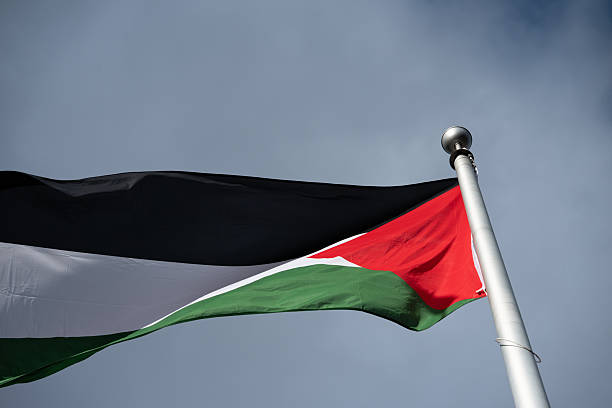 istock Palestinian flag raising 2251636592