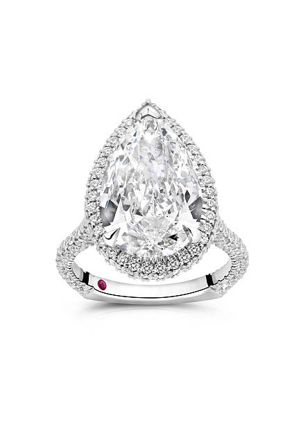 istock Shiny Silver Ring With Large Oval Stone for Elegant Beauty and Style 2251641214