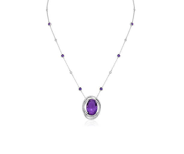 istock Purple Stone Necklace 2251641227
