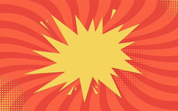 Pop art explosion speech bubble comic cartoon. Trendy Colorful retro vintage background in pop art retro comic style.