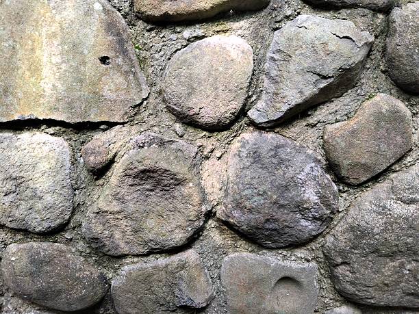 walls made of river stones