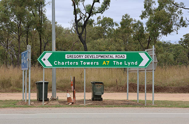 istock Directional sign pointing towards Charters Towers and The Lynd on the Gregory Developmental Road in Queensland, Australia 2251656410