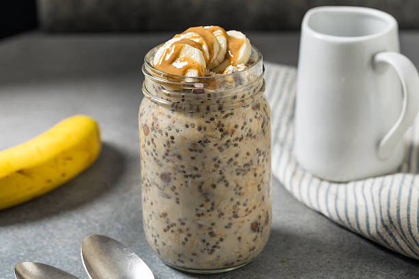 istock Healthy Breakfast Overnight Oats Oatmeal 2251658804