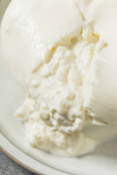 istock Healthy Organic White Burrata Mozzarella Cheese 2251658968