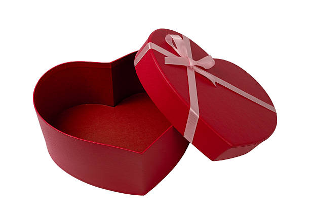 istock Red Festive Gift Heart Shaped Box with Pink Ribbon Bow 2251673492
