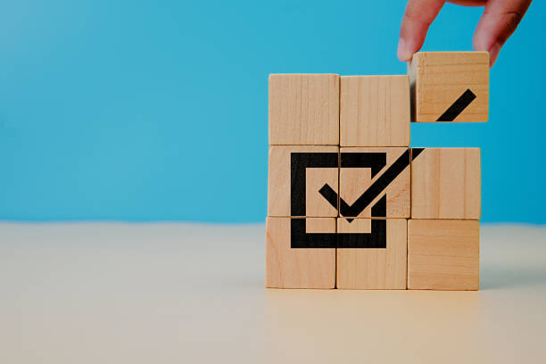 istock Corporate compliance and task completion concept showing regulatory approval, ethical standards, quality assurance, and goal achievement through correct action and verified processes. 2251676012