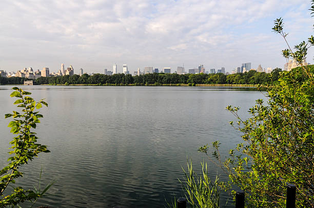 New York, United States - July 3, 2009. Outdoor scene showing highrises on the upper west side of Manhattan, as seen from Central Park.