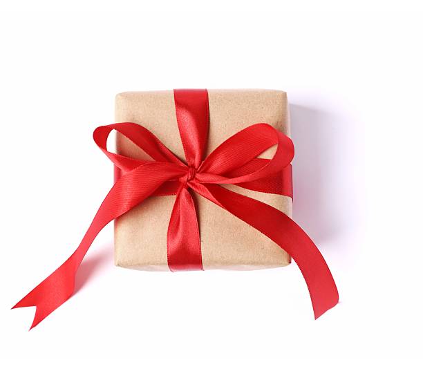 istock Beautiful gift box tied with bow on white background 2251681503