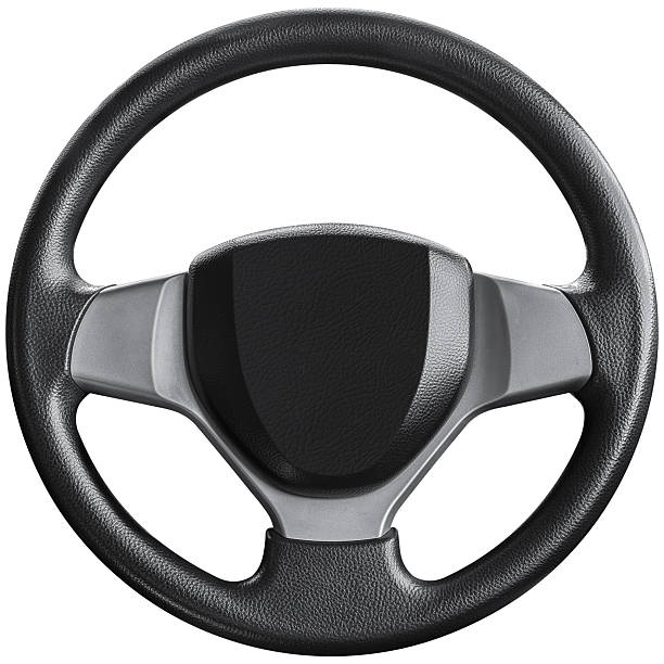 istock Black steering wheel isolated on white background with clipping path 2251682846