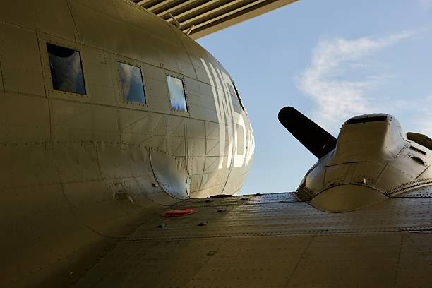 istock Vintage military plane in the hangar 2251688955