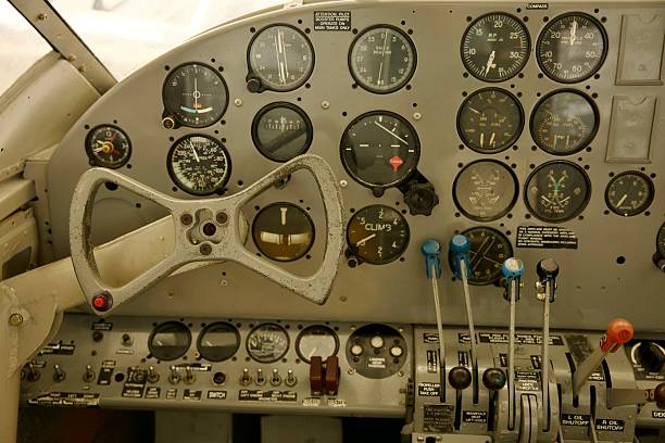 istock Cockpit interior of world war 11 plane 2251689029