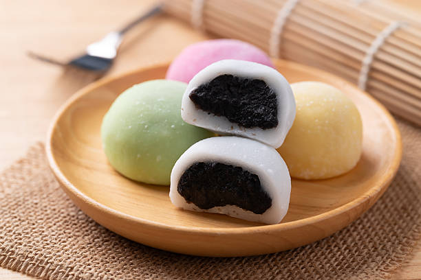 istock Daifuku mochi (Traditional Japanese sweet) stuffed with black sesame seed 2251691604