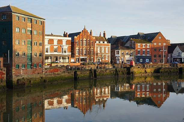 istock Several Dutch style buildings on the riverside 2251694447