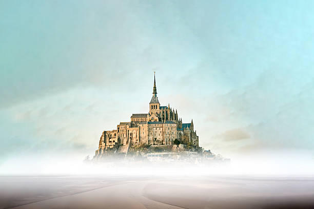 Mont Saint Michel bay in french normandy