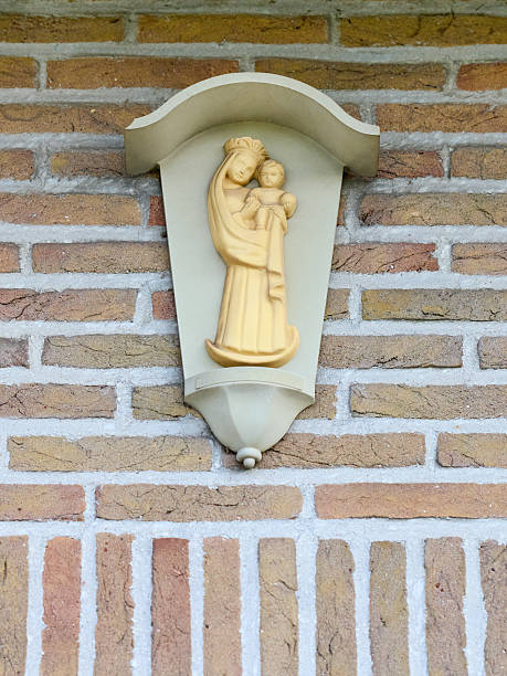 Virgin Mary and Jesus  outside of Ste-Anne-de-Beaupre Basilica