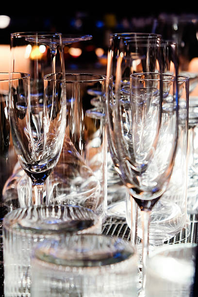 istock Closeup image of Glassware on bar counter in restaurant. 2251700268