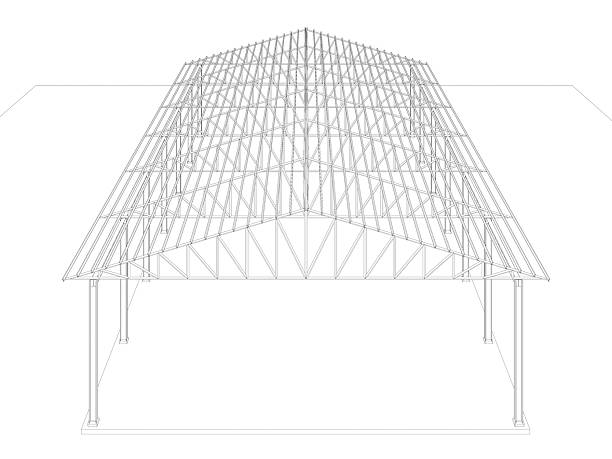3D illustration of industrial project