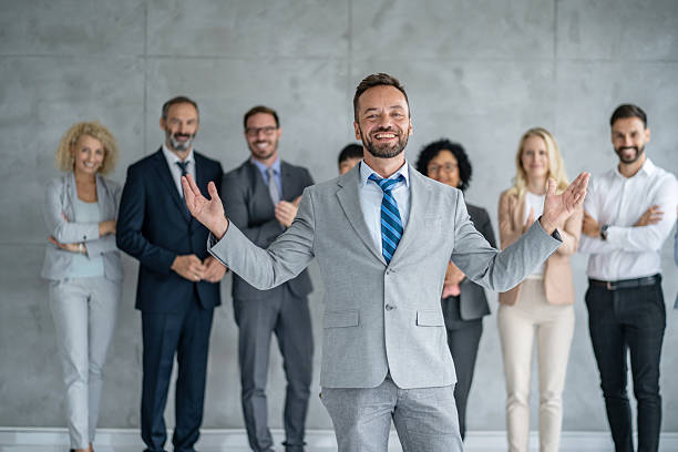 istock Dynamic Business Scene: Leader Engaging His Team 2251712465