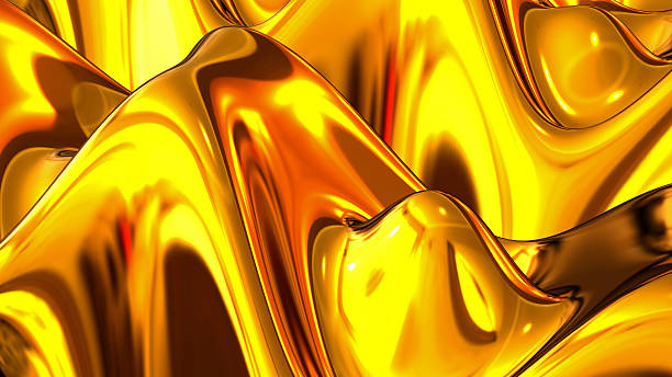 istock Abstract gold waves background, shiny and lustrous golden liquid metal pattern texture. 2251713486