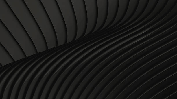 istock Abstract dark gray background, wavy black spiral stripes pattern, architectural minimal wallpaper 2251713514