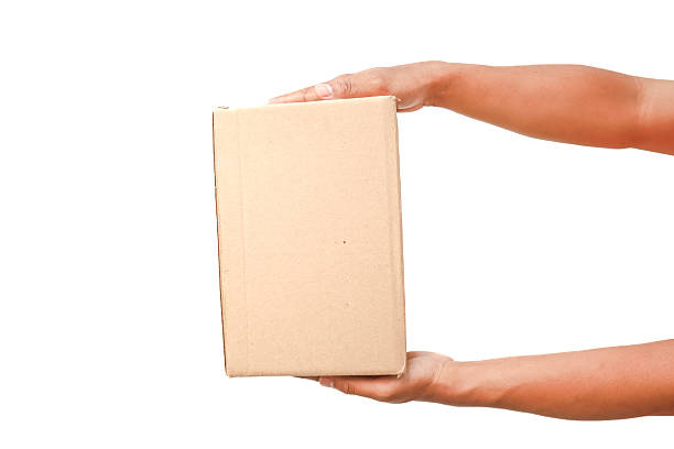 istock Hands Holding A Cardboard Box Isolated On White Background Studio Shot 2251727175