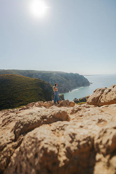istock Tourist with backpack at Cabo da Roca Cape 2251731040
