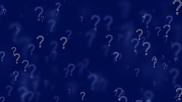 istock Question mark particle appear slow float and faded with bubbles on the dark blue background - 4K Stok video 2251731530