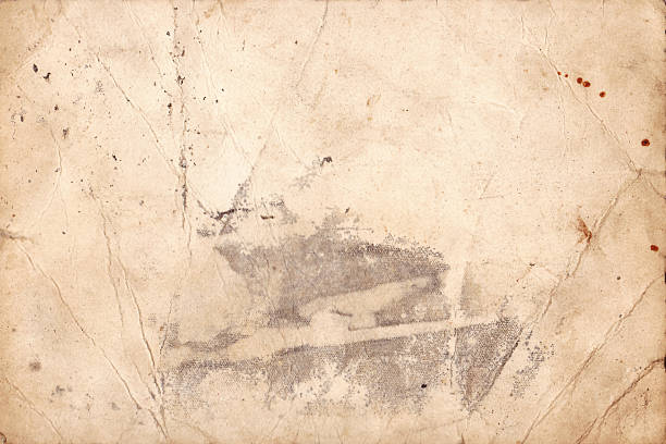 Antique Old Paper Texture Background. Old Antique Paper with Damage Stains. Brown parchment rustic paper sheet with space for text