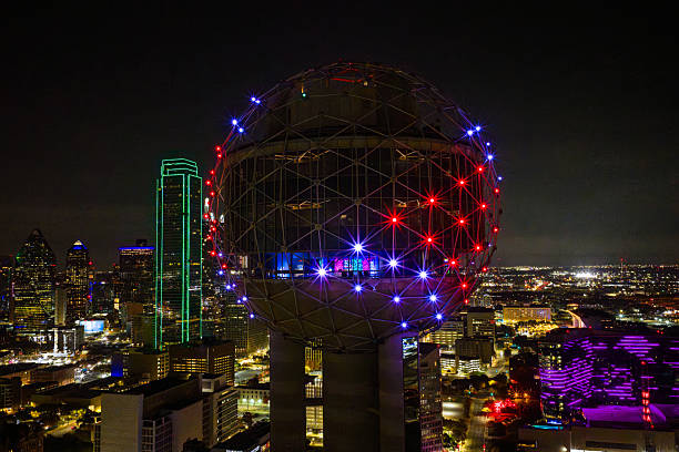 Aerial Drone clip over downtown Dallas, Texas
