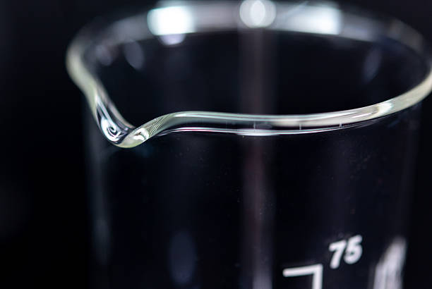 Close-up of a beaker with a spout