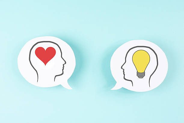 istock Emotional influenced mind and brainstorming, innovation and cognitive abilities of brain, different personality, male and female concept 2251759367