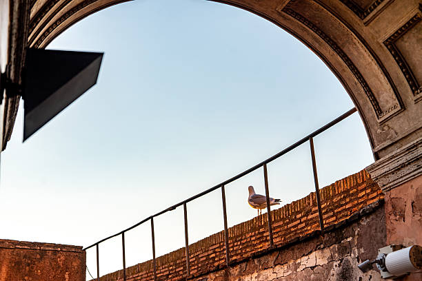Saint Angelo Castle at dusk in Rome, Italy. (Castel Sant'Angelo)