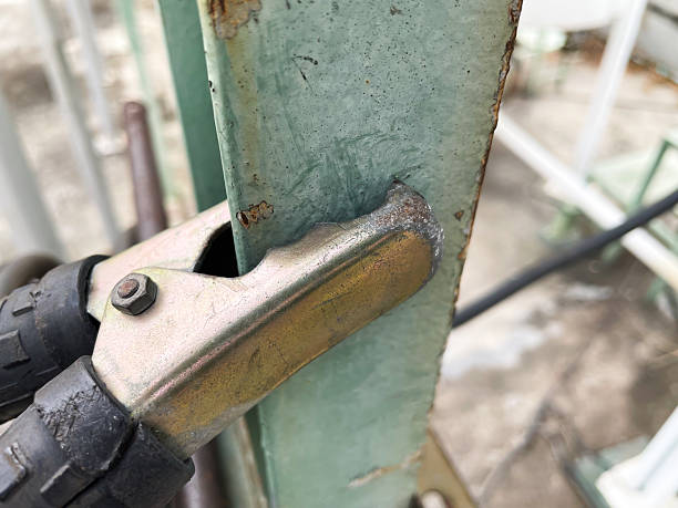 istock Industrial Metal Clamp Connection on Steel Structure 2251766629