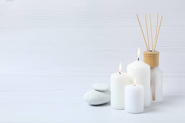 istock Beautiful composition with candles on the table 2251768487
