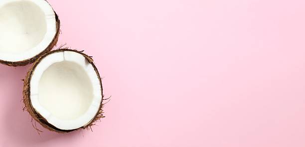 istock Coconut on color background, top view, summer concept 2251769354