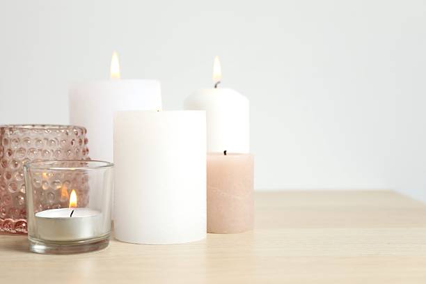 istock Beautiful composition with candles on the table 2251769512